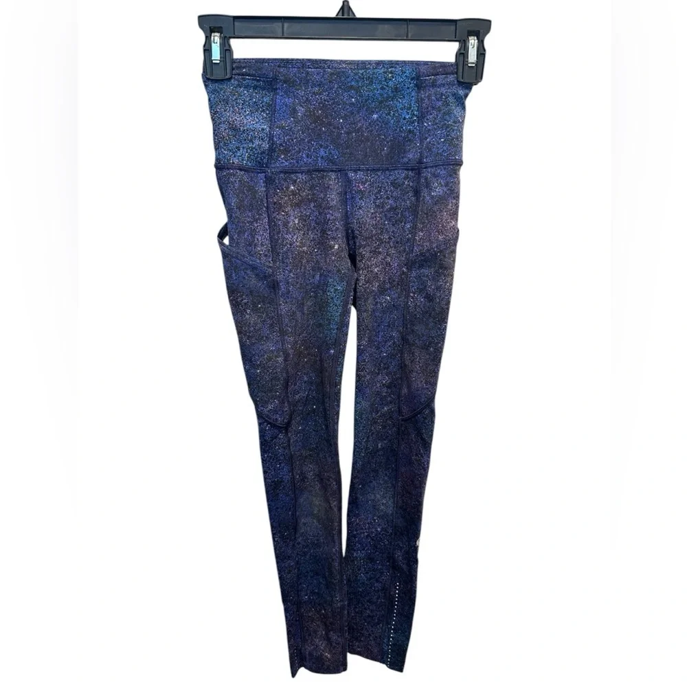 Lululemon Fast and Free Tight Nulux Polar Lights Blue Multi Galaxy leggings - Picture 4 of 7